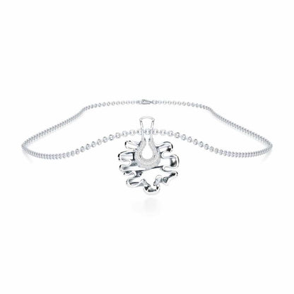 Little Wonder Silver Pendant - White Gold - Image 3