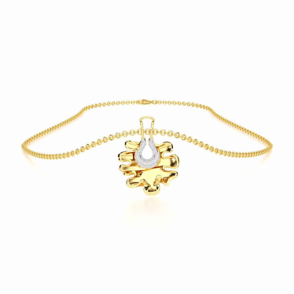 Little Wonder Silver Pendant - Yellow Gold - Image 3