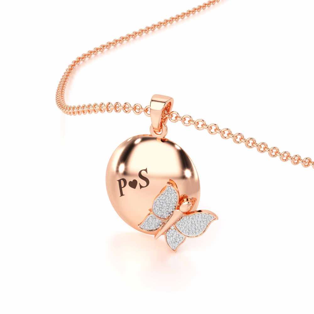 Live Forever Silver Pendant - Rose Gold - Image 2
