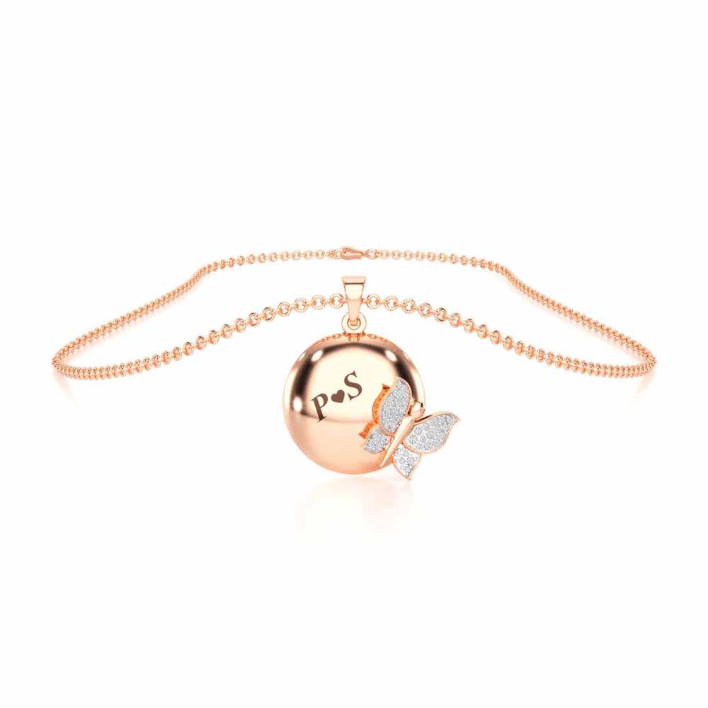 Live Forever Silver Pendant - Rose Gold - Image 3