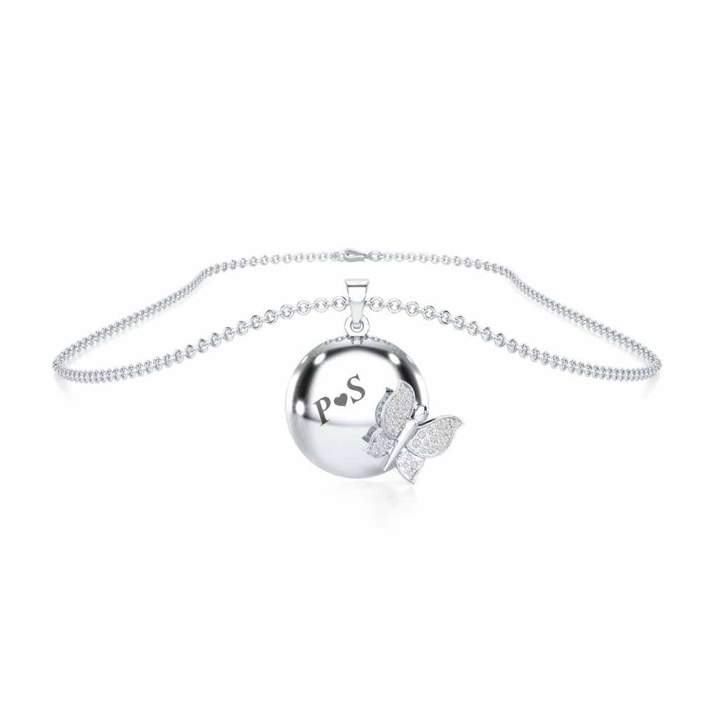 Live Forever Silver Pendant - White Gold - Image 3
