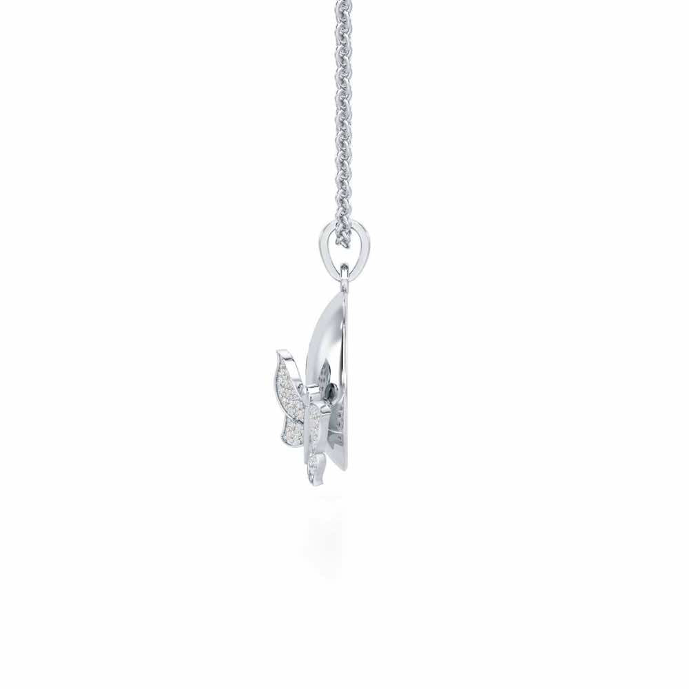 Live Forever Silver Pendant - White Gold - Image 4