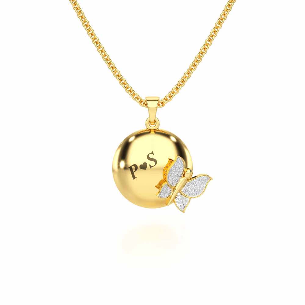 Live Forever Silver Pendant - Yellow Gold - Image 1