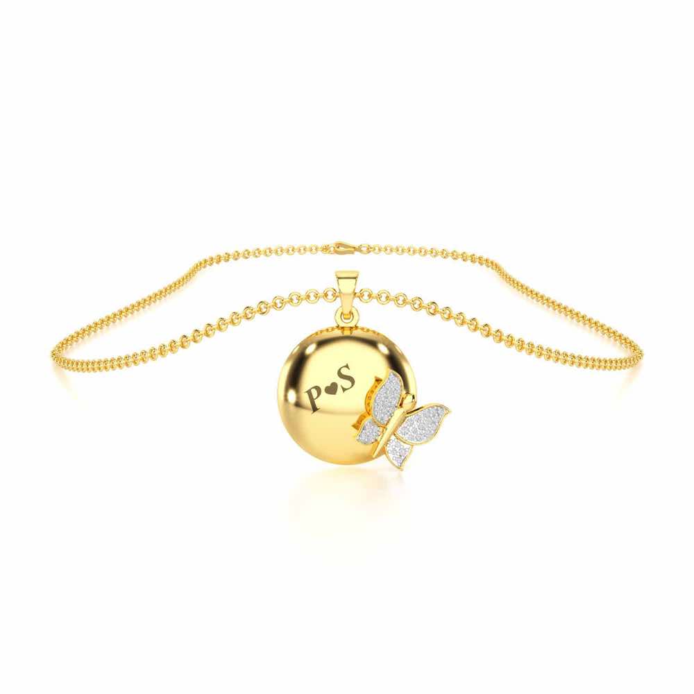 Live Forever Silver Pendant - Yellow Gold - Image 3