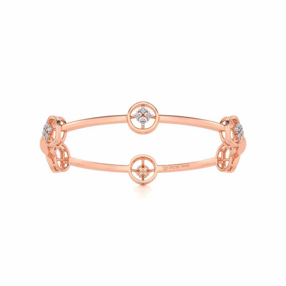 Live Shine Silver Bangles - Rose Gold - Image 4