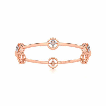 Live Shine Silver Bangles - Rose Gold - Image 4