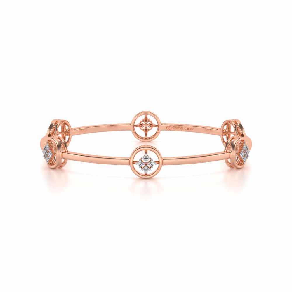 Live Shine Silver Bangles - Rose Gold - Image 5