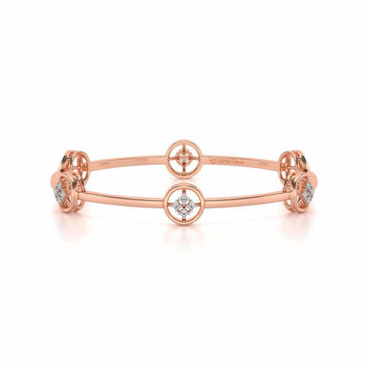 Live Shine Silver Bangles - Rose Gold - Image 5