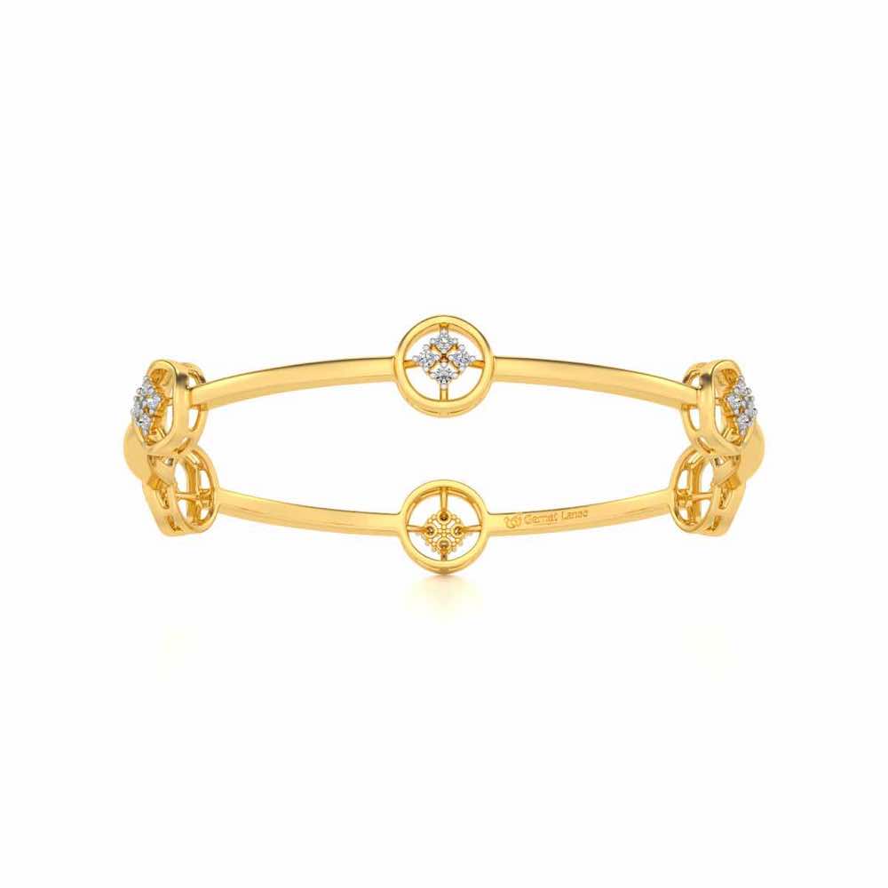 Live Shine Silver Bangles - Yellow Gold - Image 4