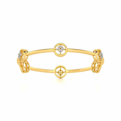 Live Shine Silver Bangles - Yellow Gold - Image 4