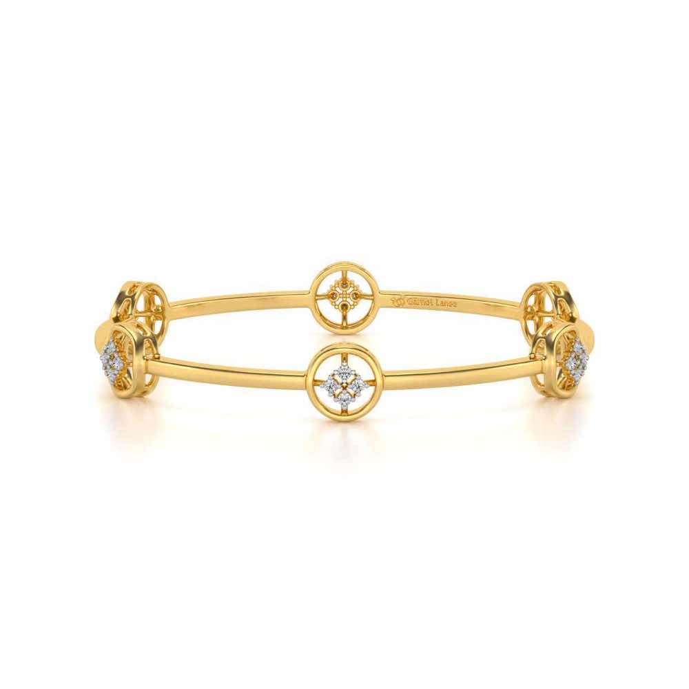 Live Shine Silver Bangles - Yellow Gold - Image 5