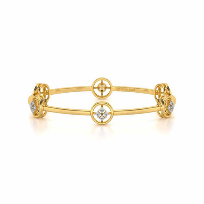 Live Shine Silver Bangles - Yellow Gold - Image 5