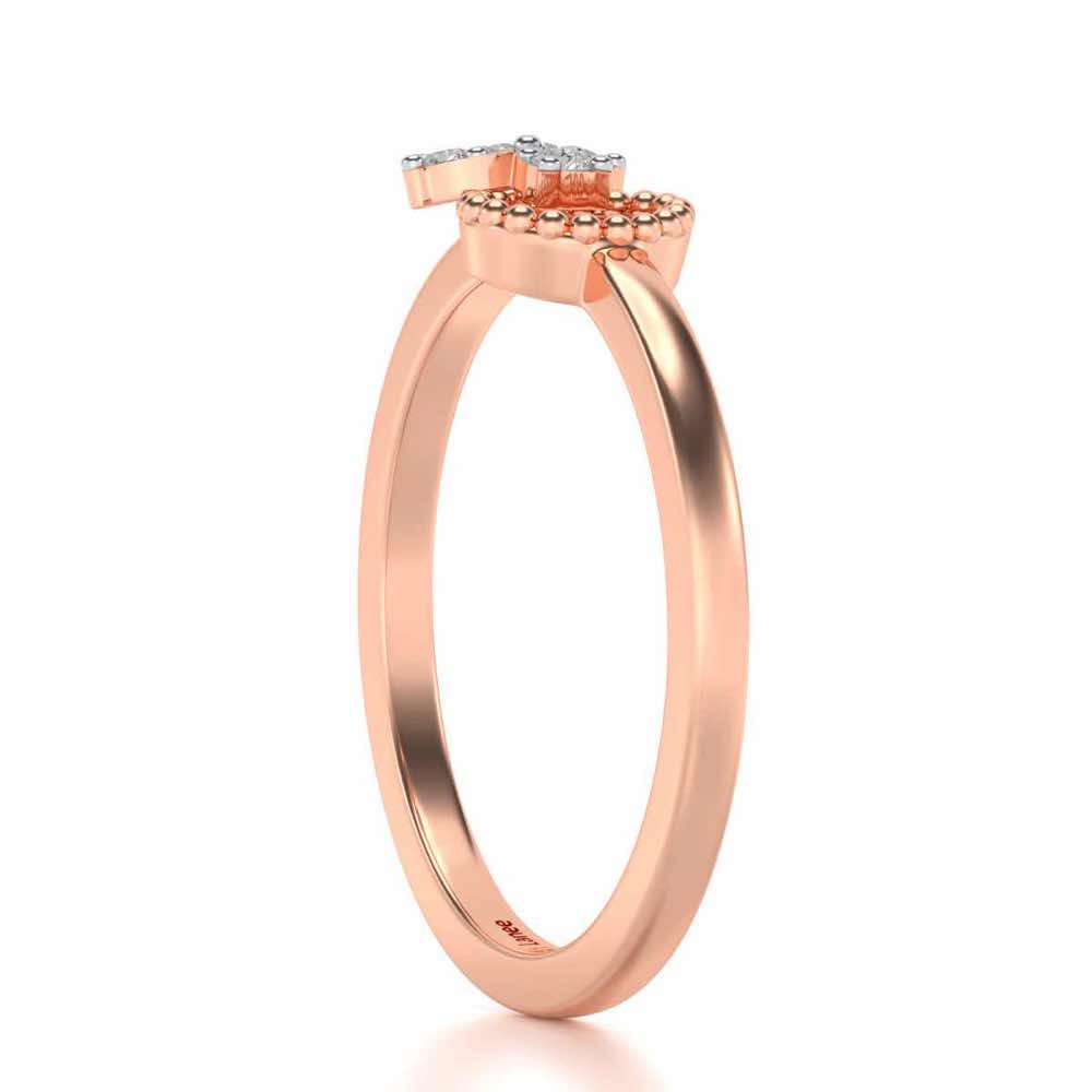 Loop Around Bloom Silver Ring - Rose Gold - Image 3