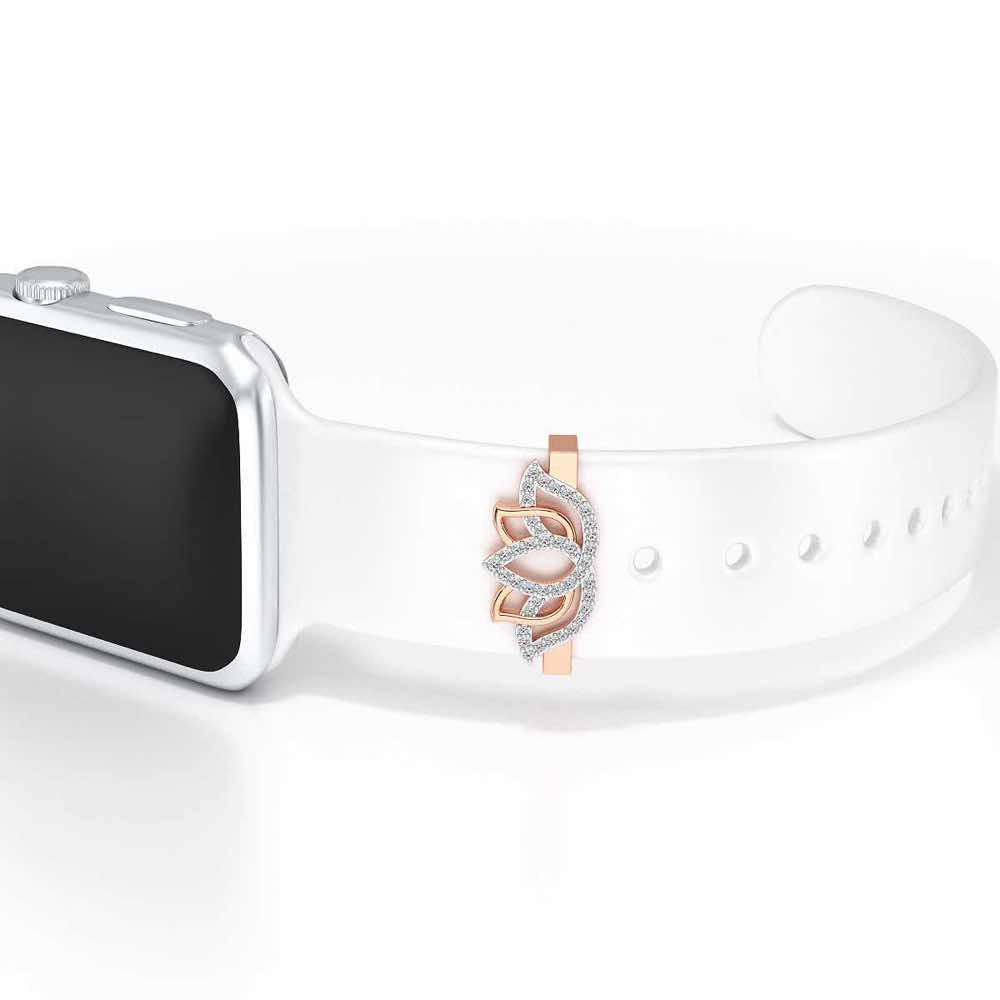Lotus Shine Silver Watch Band - Rose Gold - Image 1