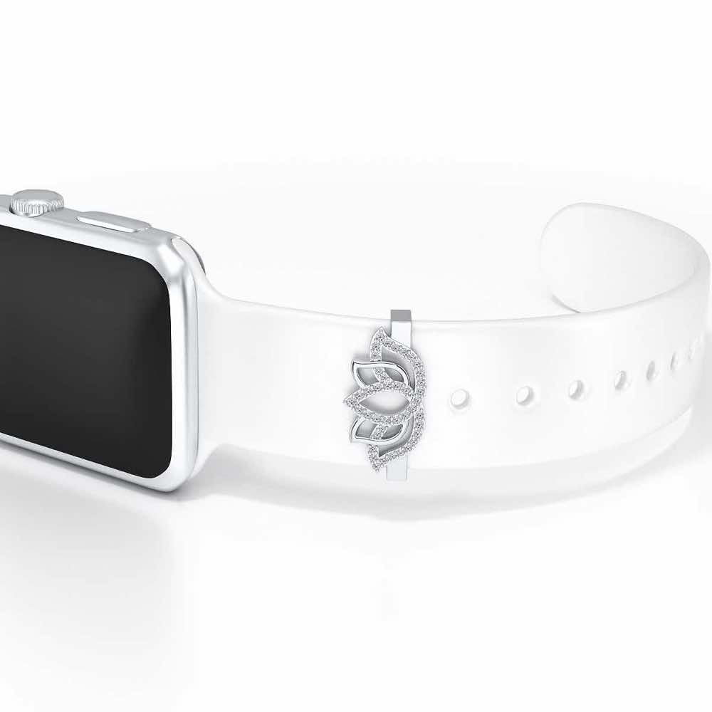 Lotus Shine Silver Watch Band - White Gold - Image 1