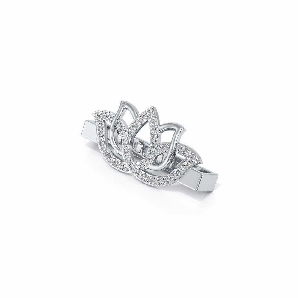 Lotus Shine Silver Watch Band - White Gold - Image 3