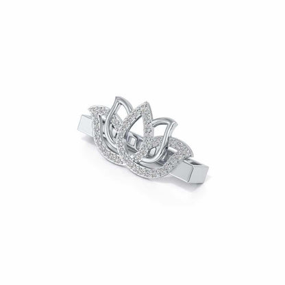 Lotus Shine Silver Watch Band - White Gold - Image 3