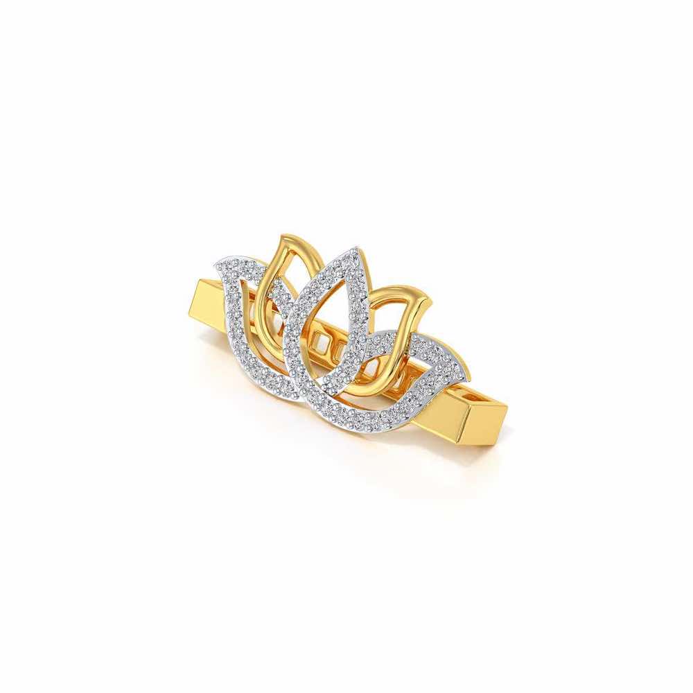 Lotus Shine Silver Watch Band - Yellow Gold - Image 3