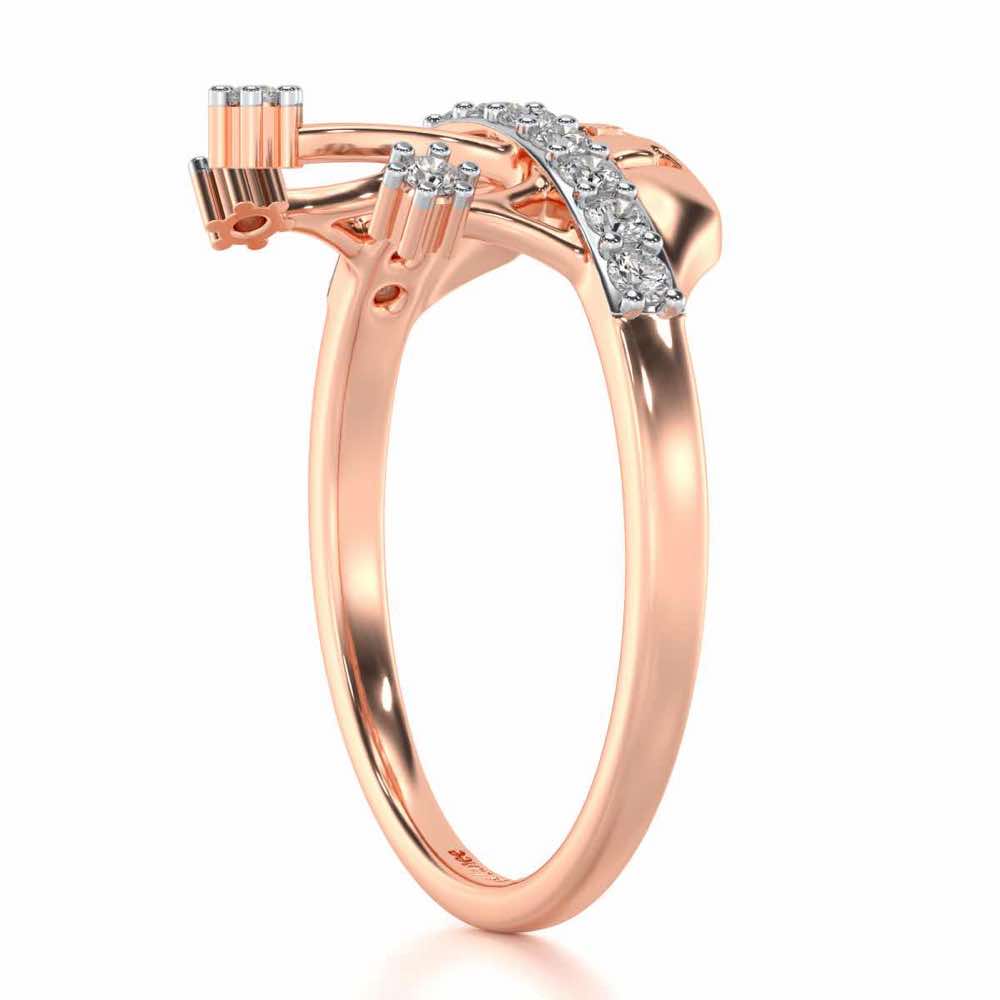 Love Crown Silver Ring - Rose Gold - Image 3