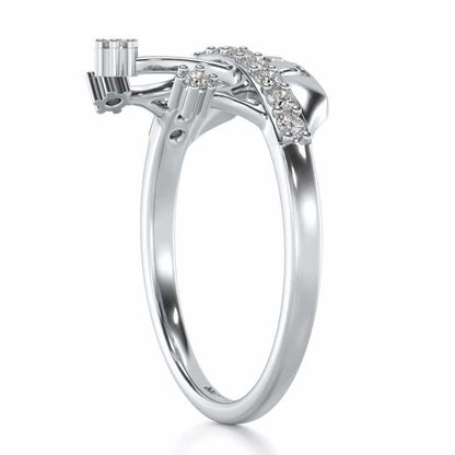 Love Crown Silver Ring - White Gold - Image 3