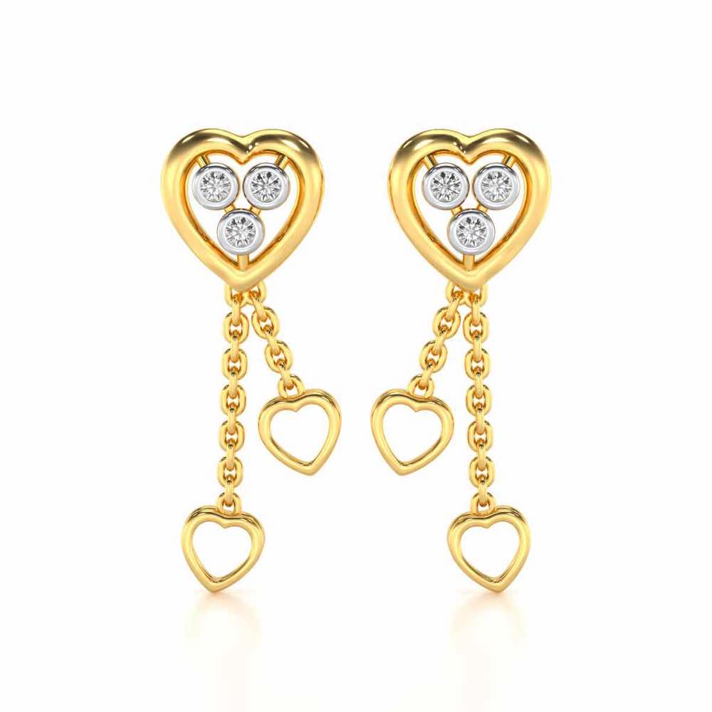 Love Heart Silver Earrings
