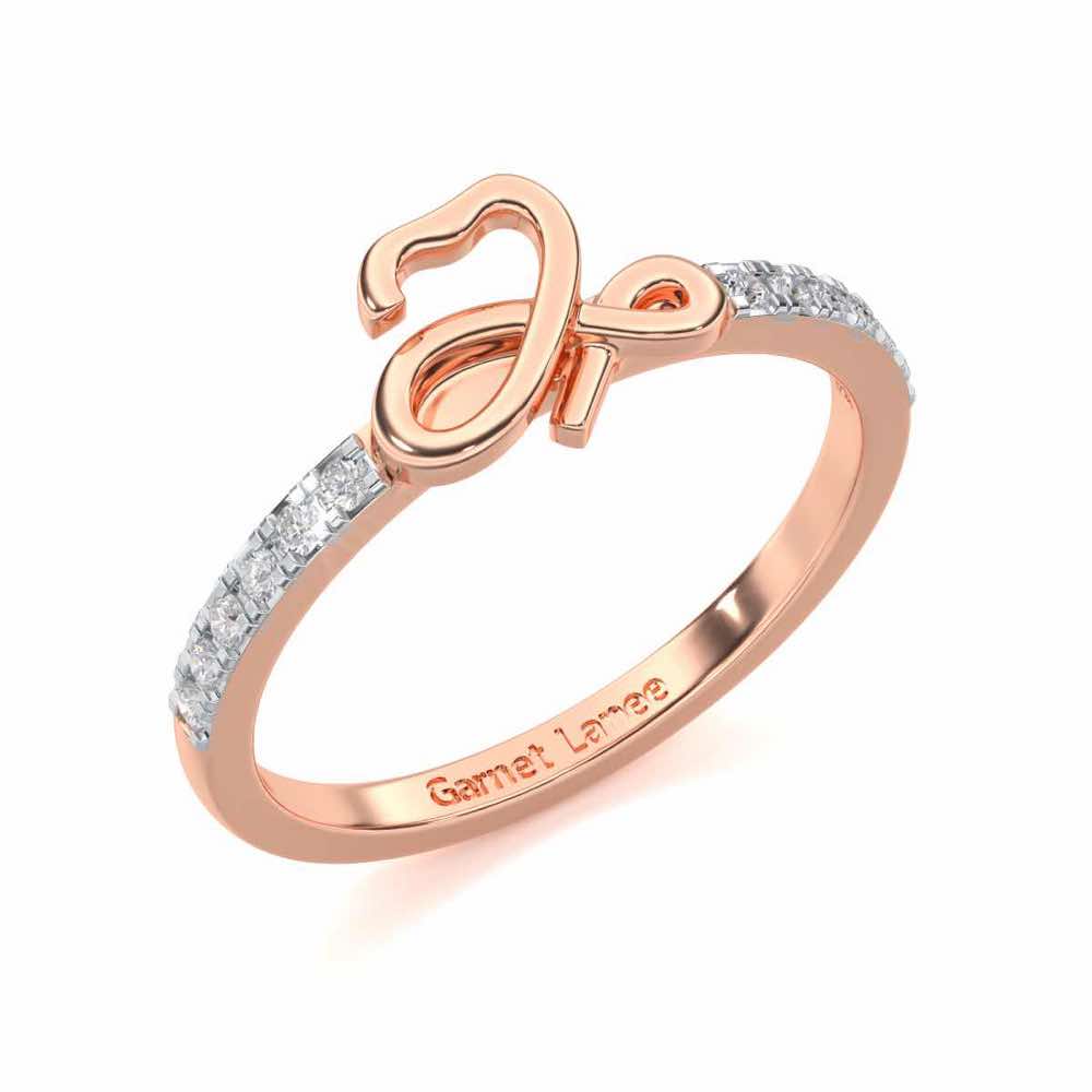 Love Infinite Silver Ring - Rose Gold - Image 1