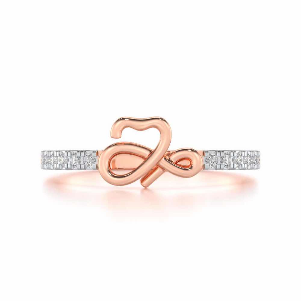 Love Infinite Silver Ring - Rose Gold - Image 3