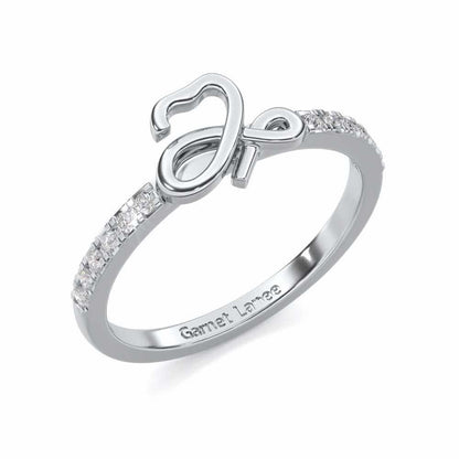Love Infinite Silver Ring - White Gold - Image 1