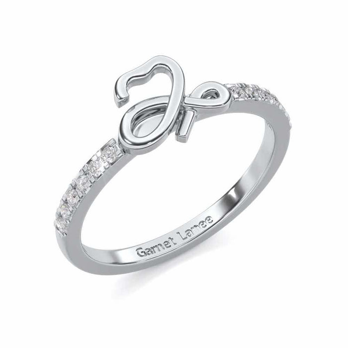 Love Infinite Silver Ring - White Gold - Image 1