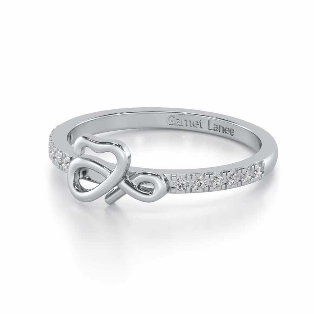 Love Infinite Silver Ring - White Gold - Image 2