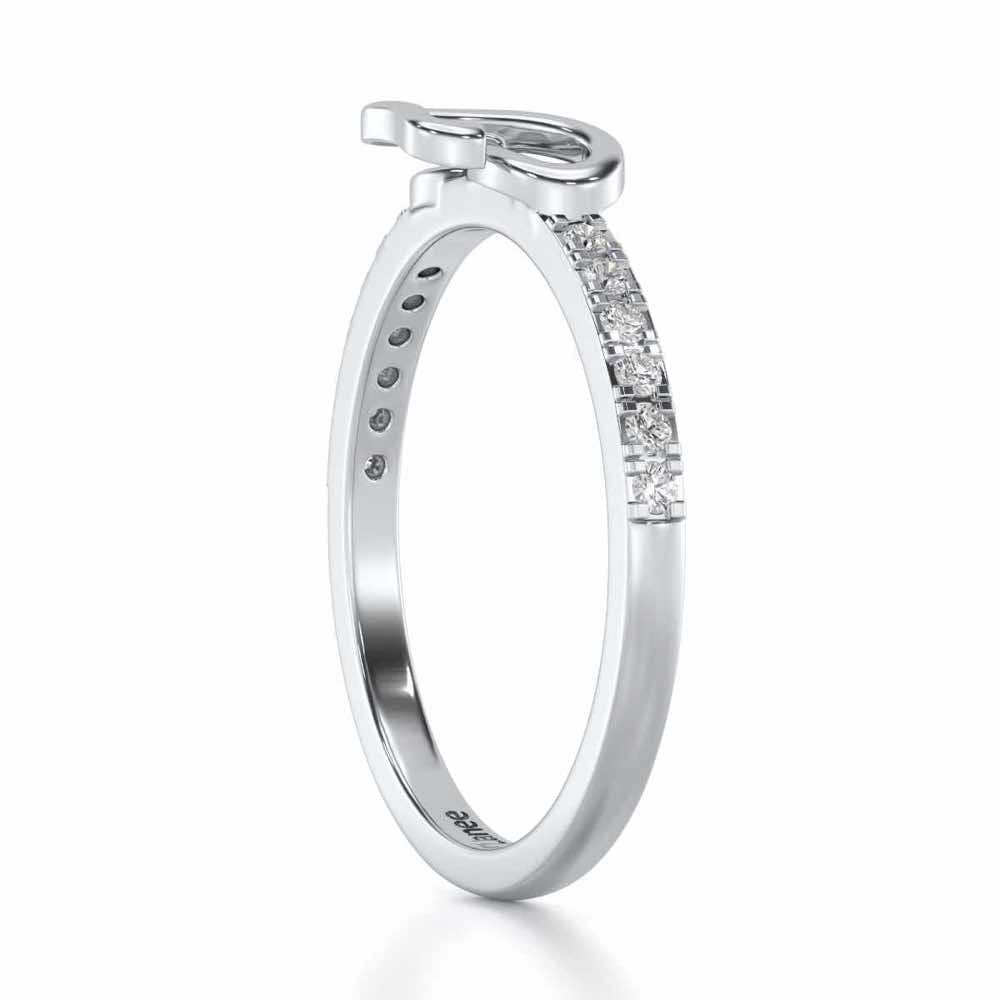 Love Infinite Silver Ring - White Gold - Image 3