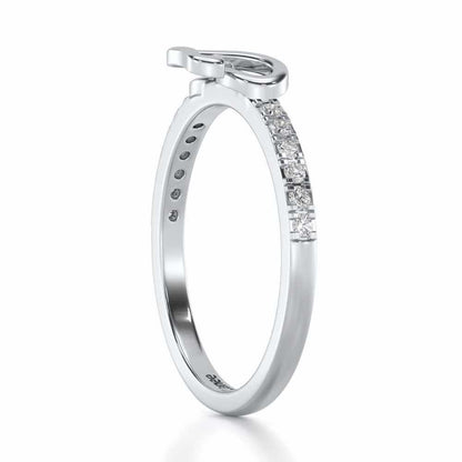Love Infinite Silver Ring - White Gold - Image 3