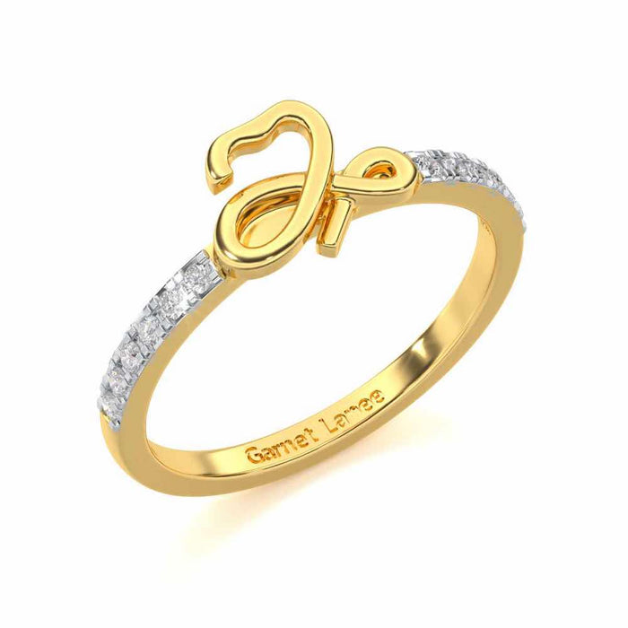 Love Infinite Silver Ring - Yellow Gold - Image 1