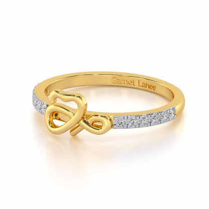 Love Infinite Silver Ring - Yellow Gold - Image 2