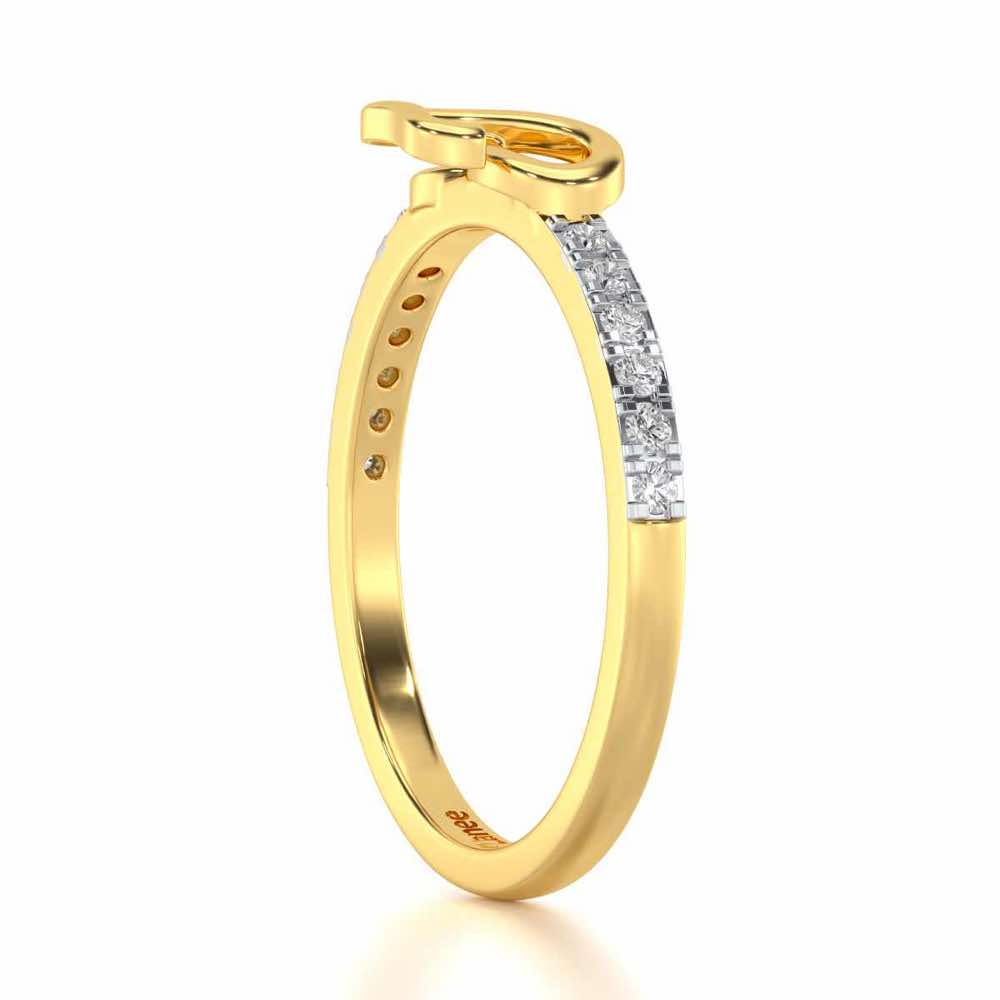 Love Infinite Silver Ring - Yellow Gold - Image 3