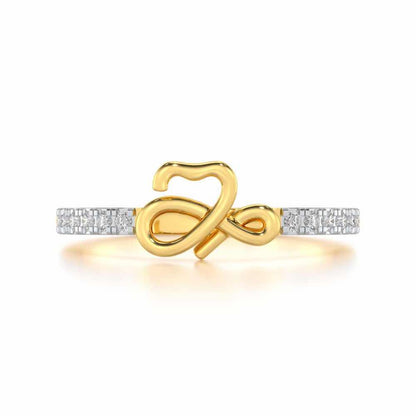 Love Infinite Silver Ring - Yellow Gold - Image 4