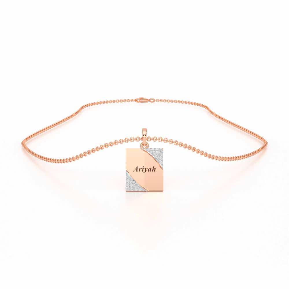 Love Proof Silver Pendant - Rose Gold - Image 3