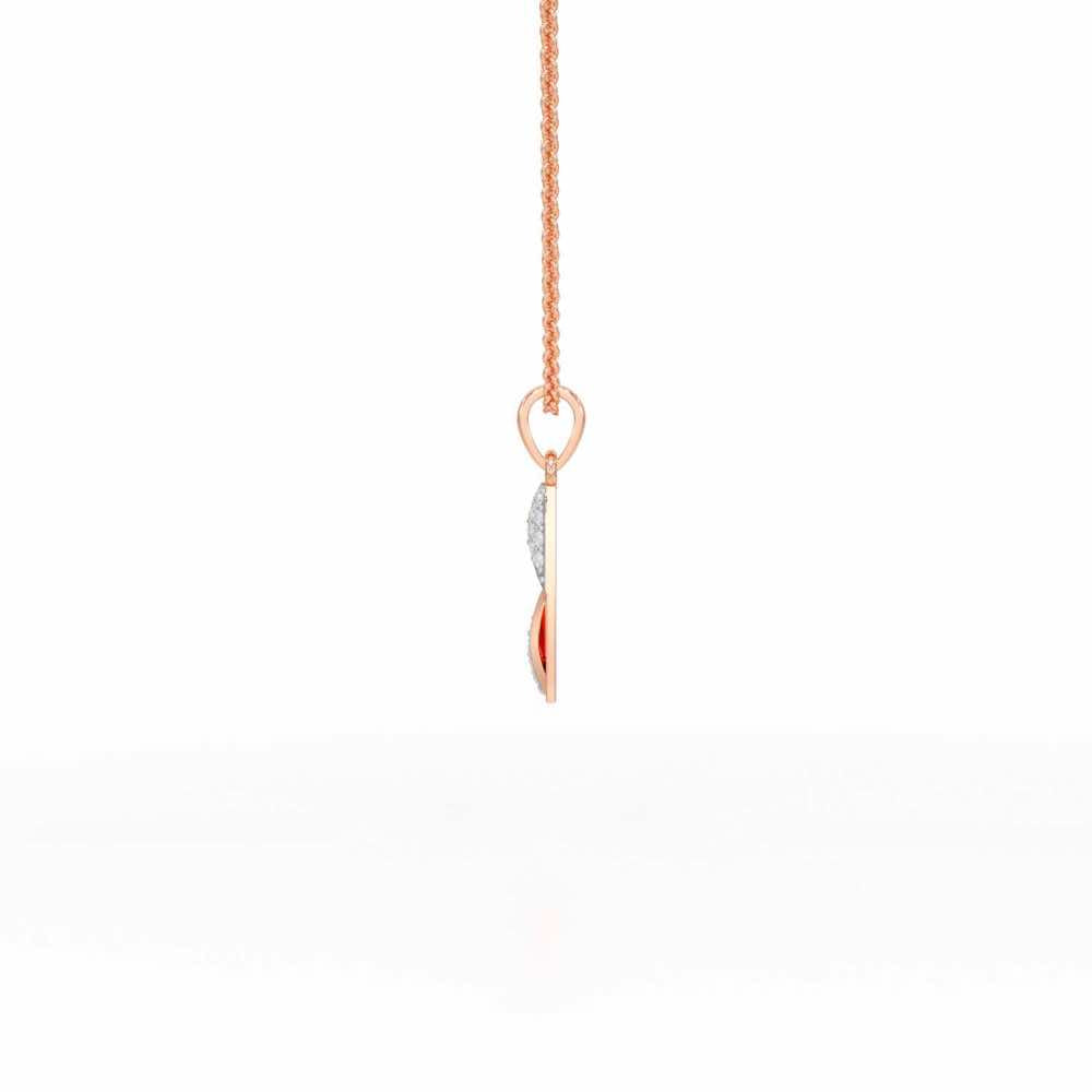 Love Proof Silver Pendant - Rose Gold - Image 4