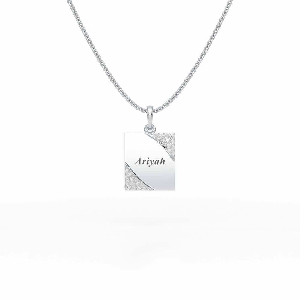 Love Proof Silver Pendant - White Gold - Image 1
