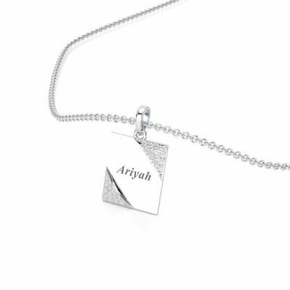 Love Proof Silver Pendant - White Gold - Image 2