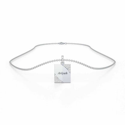 Love Proof Silver Pendant - White Gold - Image 3