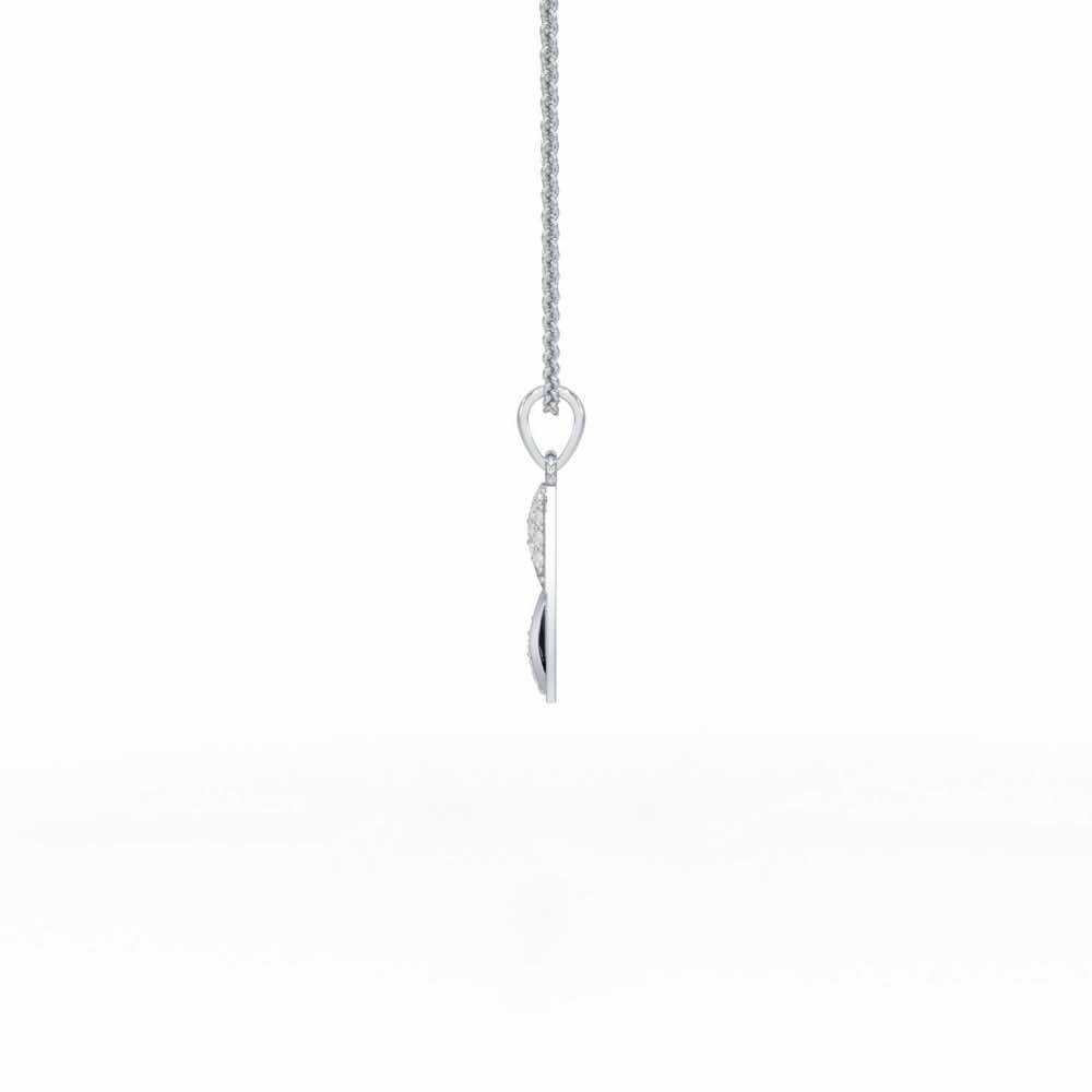 Love Proof Silver Pendant - White Gold - Image 4