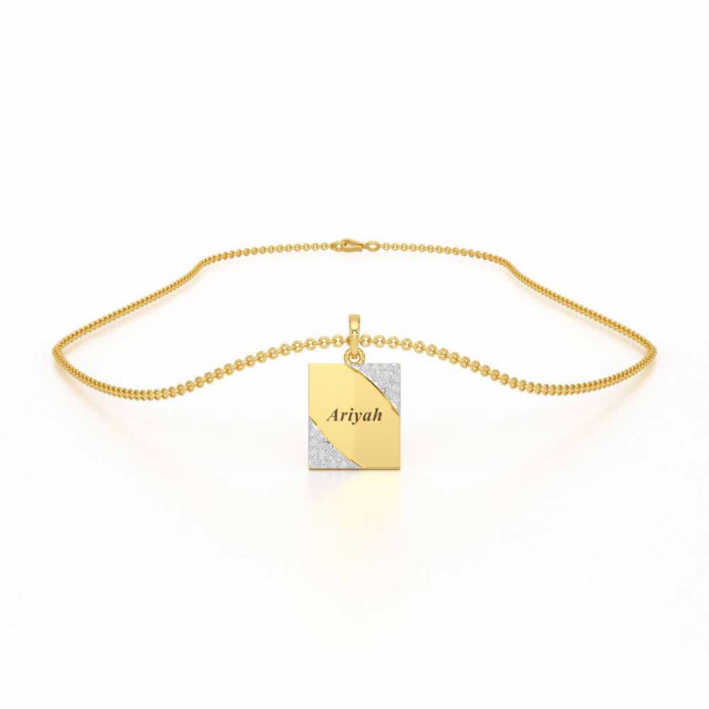 Love Proof Silver Pendant - Yellow Gold - Image 3
