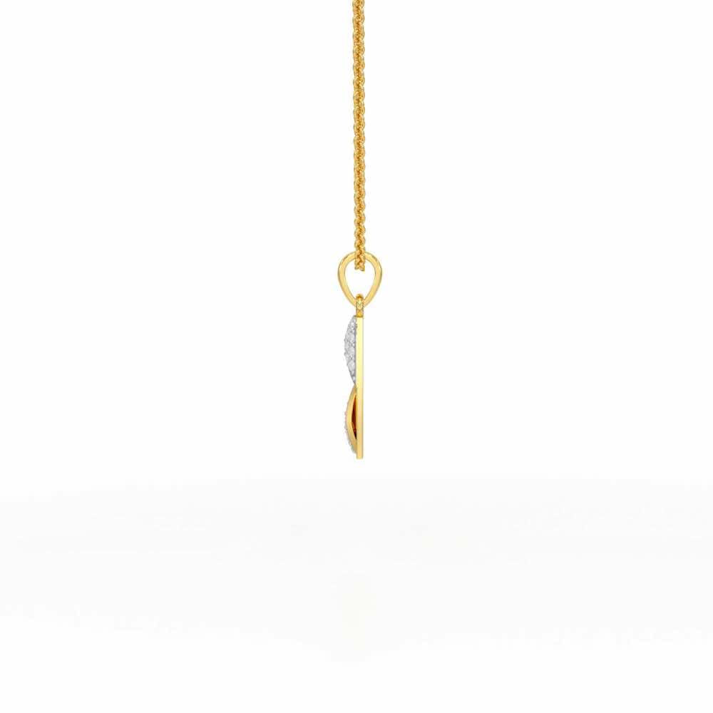 Love Proof Silver Pendant - Yellow Gold - Image 4