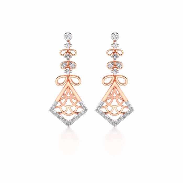 Love Sign Drops Earrings - Rose Gold - Image 1