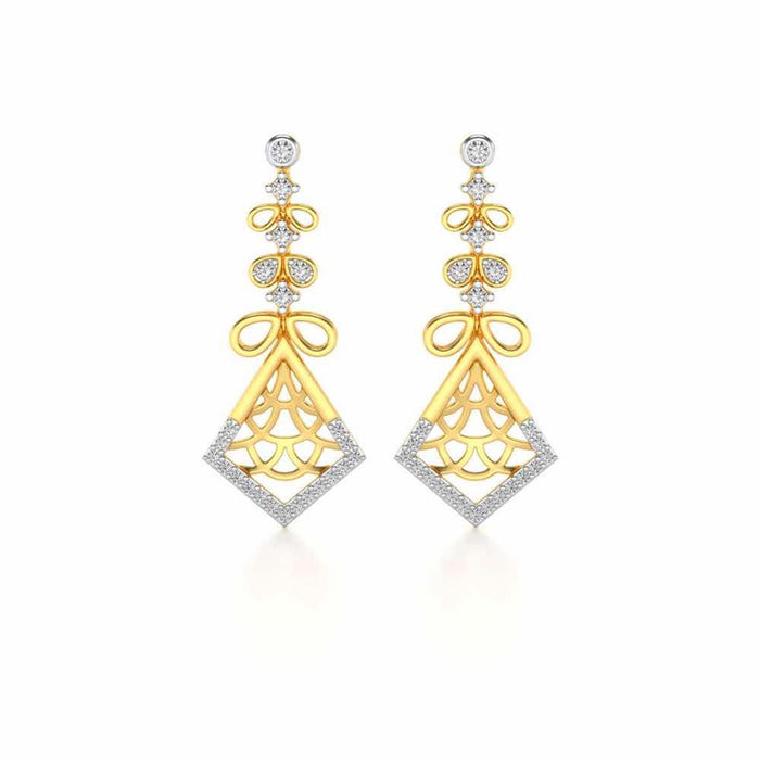 Love Sign Drops Earrings - Yellow Gold - Image 1