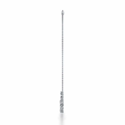 Love Tassel Silver Necklace - White Gold - Image 4
