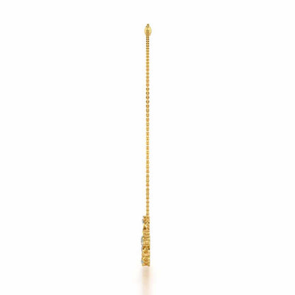 Love Tassel Silver Necklace - Yellow Gold - Image 4