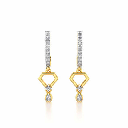 Lovely Drops Silver Earrings - Yellow Gold - Image 1