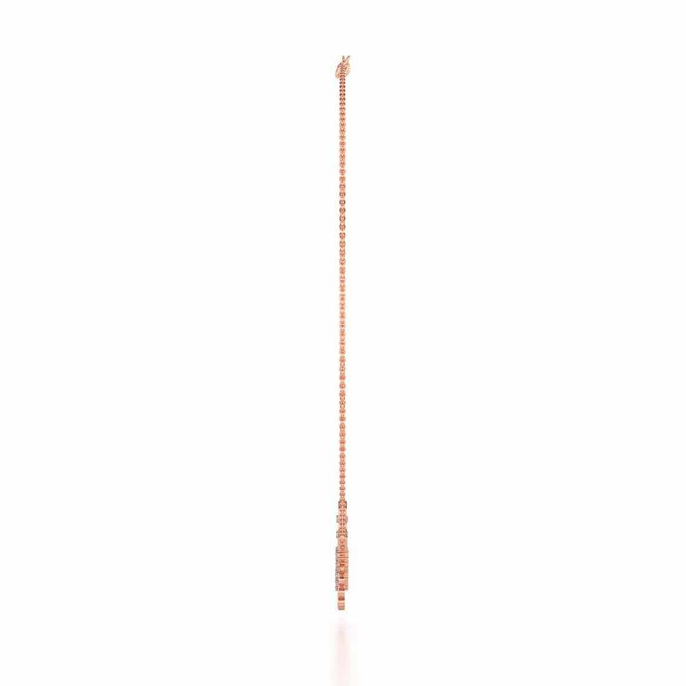 Lovely Drops Silver Necklace - Rose Gold - Image 4